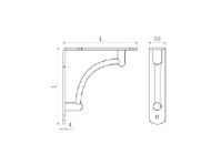 konzola-barok-35cm-mat-krom-mere