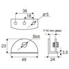 X-DRŽALO STEKLA 49*24*23mm 7-10mm KROM-mere