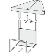 Nosilec za računalnik V60 RAL 9006 mat-1