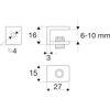 Pritrdilni nosilec steklene police D stekla 6-10 mm videz inoxa-mere