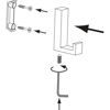 Obešalna kljuka Doradus 2 šir. 15 mm viš. 61 mm črno krtačeno-pritrditev