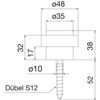 talni-vratni-odbojnik-solido-o-48-mm-barva-medenine-mere