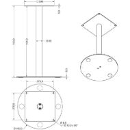 mizni-podstavek-jaco-okrogelv-720talna-plosca-o-450-mm-crno-jeklo-mere