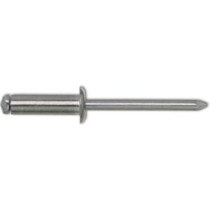 Slepa kovica s ploščato glavo ISO 15977 2.4 x 8, aluminij, jekleni trn