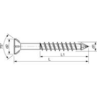 Vijak z vgreznjeno glavo SPAX-M 3.5 x 45 DN, torx 15 Wirox