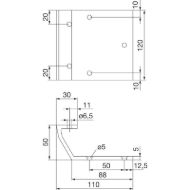 konzola-i-kws-120mm-za-plosce-rocaja-aluminij-srebrno-eloksiran