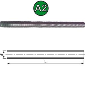 Navojna palica DIN 976-1 (nekd. 975) M 8 x 1000, inox A2