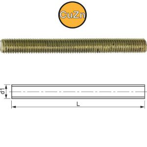 Navojna palica DIN 976-1 (nekd. 975) M 8 x 1000, medeninasta