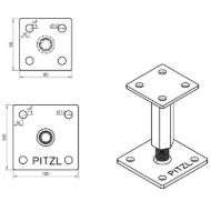 pitzl-nosilec-stebrov-tip-10980-0080-prevlecen-z-zinip-desni-levi-mere