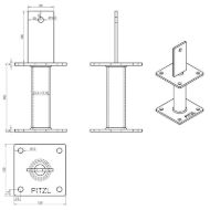 pitzl-nosilec-stebra-s-konico-tipa-11007-0000-vroce-cinkano-mere