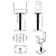 pitzl-nosilec-stebrov-tip-10923-1200-prevlecen-z-zinip-desni-levi-mere