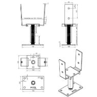 pitzl-nosilec-stebrov-tip-10923-1000-prevlecen-z-zinip-desni-levi-mere
