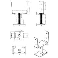 pitzl-nosilec-stebrov-tip-10924-1030-prevlecen-z-zinip-desni-levi-mere