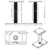 pitzl-nosilec-stebrov-tip-10920-1100-prevlecen-z-zinip-desni-levi-mere