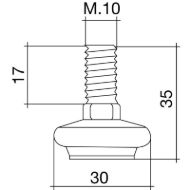 visinsko-nastavljiv-vijak-z-m10-navojem-o-30-mm-um-masa-crna-jeklo-mere
