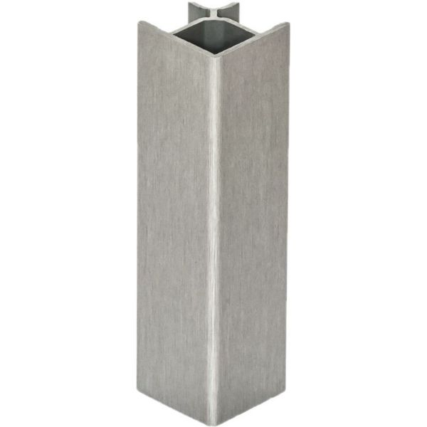 Volpato zunanji kotnik 90° H-120 PVC Krtačen inox s folijo