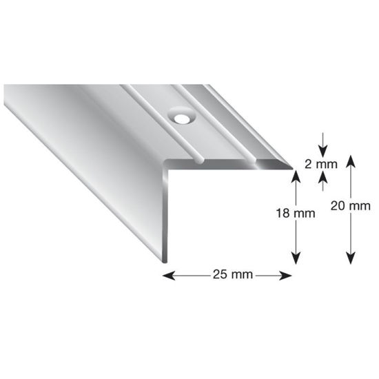 kugele-kotni-profil-za-stopnice-aluminij-eloksiran-luknjan-25-20-1000-mm