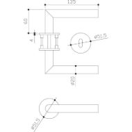 marchesi-garnitura-kljuk-gehrung-s-plosko-rozeto-za-kljuc-inox-mat