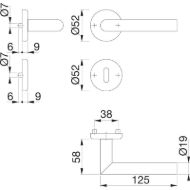 hoppe-garnitura-kljuk-utrecht-z-rozeto-na-kljuc-39-47-mm-inox-mat