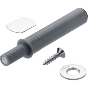 BLUM TIP-ON mehanizem za vrata 956.1004, kratka izvedba z magnetom, platin siva