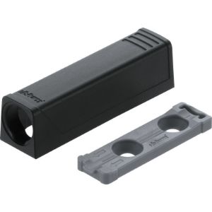 BLUM TIP-ON ploščica ravna, kratka izvedba; 956.1201, karbonsko črna