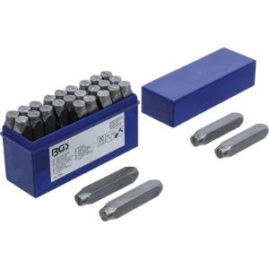 BGS set označevalnih žigov za črke, standardni, 10 mm