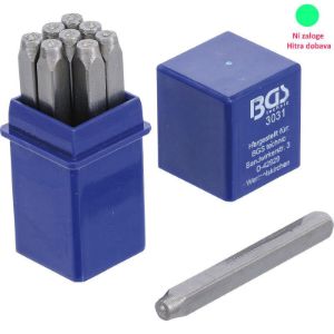 BGS set označevalnih žigov za številke, standardni, 2 mm