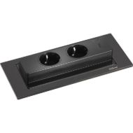 Slika Vtičnica Evoline BACKFLIP 2 x SCHUKO + 1 x USB C- ČRNA