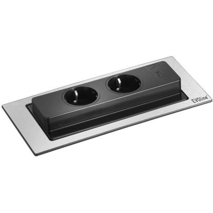 evoline-backflip-vticnica-2-x-schuko-vticnici-1-x-usb-c-polnilnik-inox