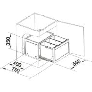 blanco-kos-za-odpadke-botton-pro-603-automatic-sk-600-mm-antracit
