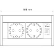 evoline-v-dock-vticnica-2-x-schuko-usb-a-c-polnilnik-crn