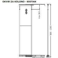 inoxa-izvlecna-kolona-hyper-859a-za-visino-1885-2285-mm