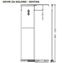 Slika 800TAN okvir za kolono 1885/2285 ČRN