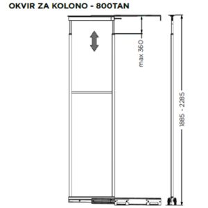 800TAN okvir za kolono 1885/2285 ČRN