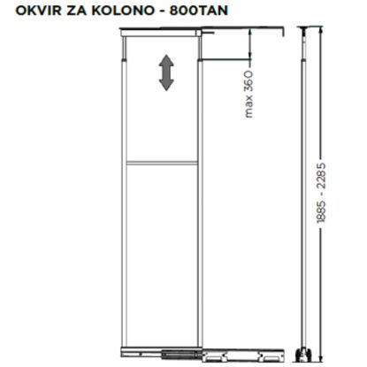 Slika 800TAN okvir za kolono 1885/2285 ČRN