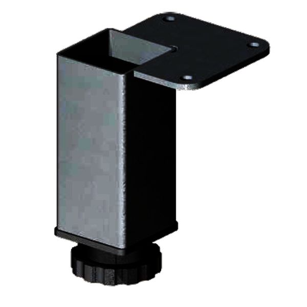 Noga 40x40 50mm Vogalna Črna RAL 9005 z regulacijo