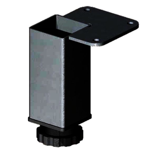 Noga 40×40 100 mm vogalna, črna RAL 9005