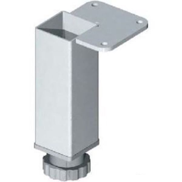 Vogalna pohištvena noga 60×60×150 mm Siva (RAL 9006)