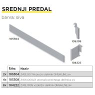 Blum ORGA-LINE Vpenjalo Prečnega Delilnika Z40C0002Z Svetlo Sivo