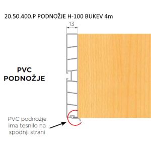 20.50.400.P PODNOŽJE H-100 BUKEV 4m