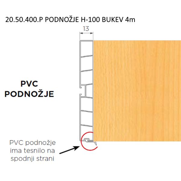 VOLPATO Podnožna letev H-100 Bukev 4m (20.50.400.P)