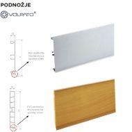 VOLPATO PVC in ALU podnožne letve H-150 (4 m)