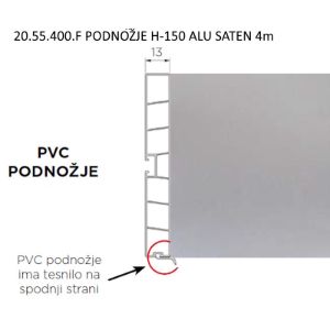 20.55.400.F PODNOŽJE H-150 ALU SATEN 4m