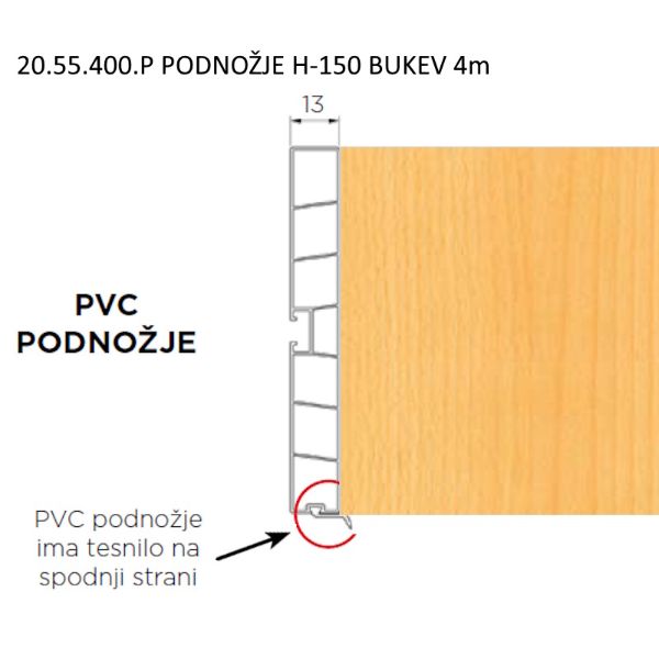 VOLPATO Podnožna letev H-150 Bukev 4m (20.55.400.P)