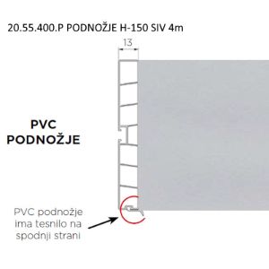 20.55.400.P PODNOŽJE H-150 SIV 4m