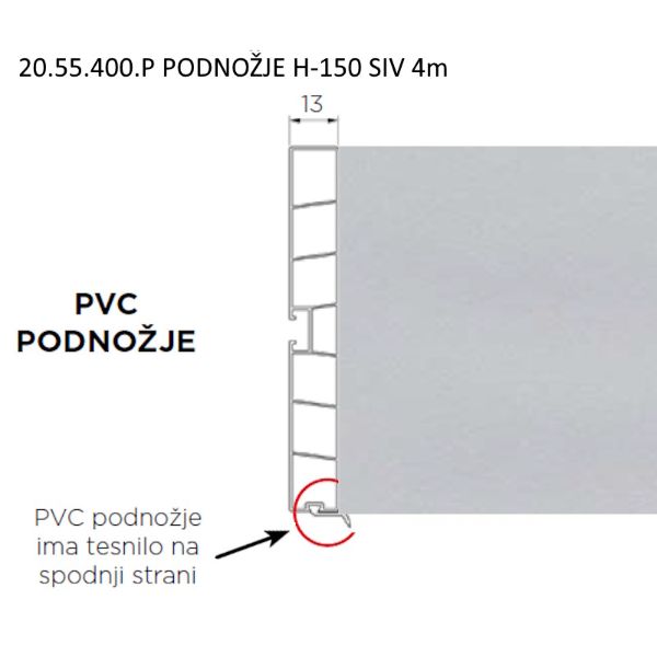 VOLPATO Podnožna letev H-150 Siva 4m (20.55.400.P)
