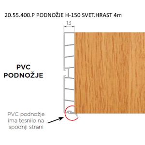 20.55.400.P PODNOŽJE H-150 SVET.HRAST 4m