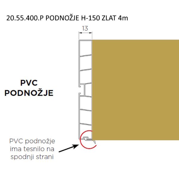 VOLPATO Podnožna letev H-150 Zlat 4m (20.55.400.P)