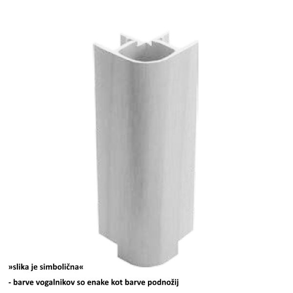 PVC 90° vogalnik Volpato 21.0955.F (H-150) ALU saten
