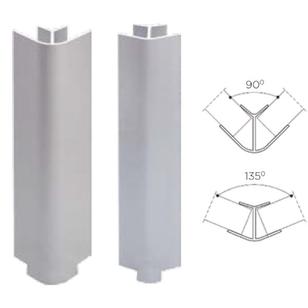 Aluminijasti vogalniki Volpato H-100 in H-150 (90° / 135°)